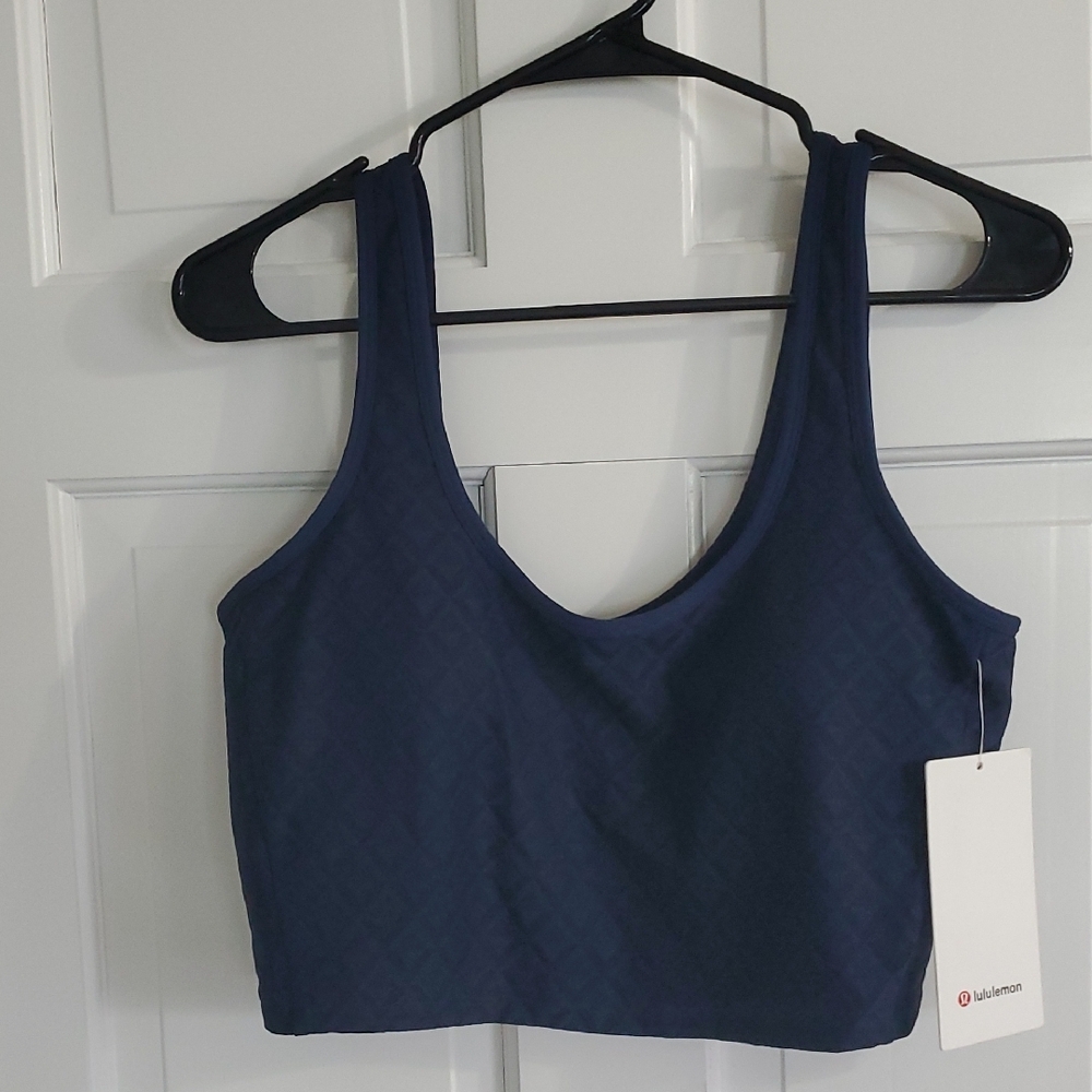 NWT Lululemon Textured Mesh Tennis Tank Club Blue Sz XS (Sz4)
